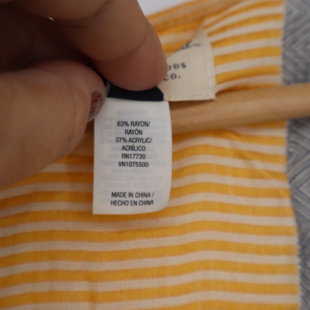 Universal Thread Yellow Grey Striped Kimono Wrap Open Front Fringe - Picture 4 of 6